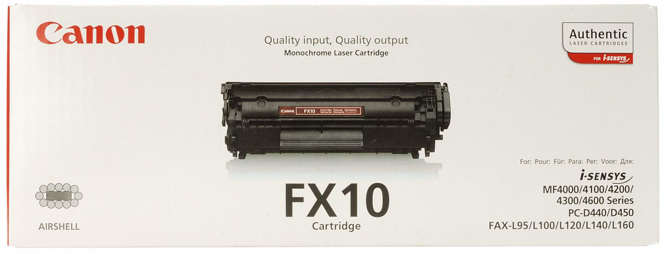 Картридж Canon FX-10 для факсов Canon i-SENSYS MF4000/FAX-L95/L100/L120/L140/L160 (Black) купить в интернет-магазине icover