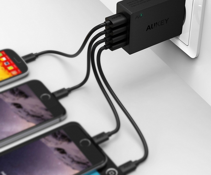 Сетевое зарядное устройство Aukey PA-U36 (Black) купить в интернет-магазине icover