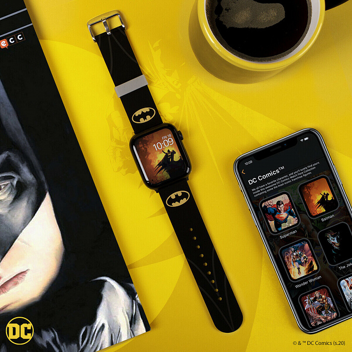 Ремешок MobyFox DC Batman Icon (ST-WNR22DCC2001) для Apple Watch (Black) купить в интернет-магазине icover