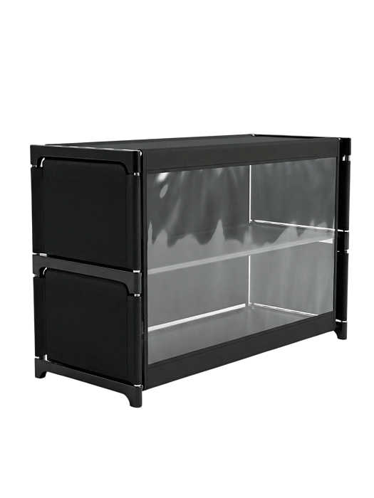 Обувница с дверкой Ridberg 3 полки (Black) купить в интернет-магазине icover