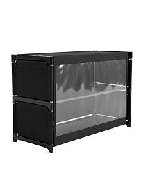 Обувница с дверкой Ridberg 3 полки (Black) купить в интернет-магазине icover