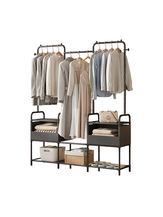 Вешалка напольная с полками Ridberg (Black) купить в интернет-магазине icover