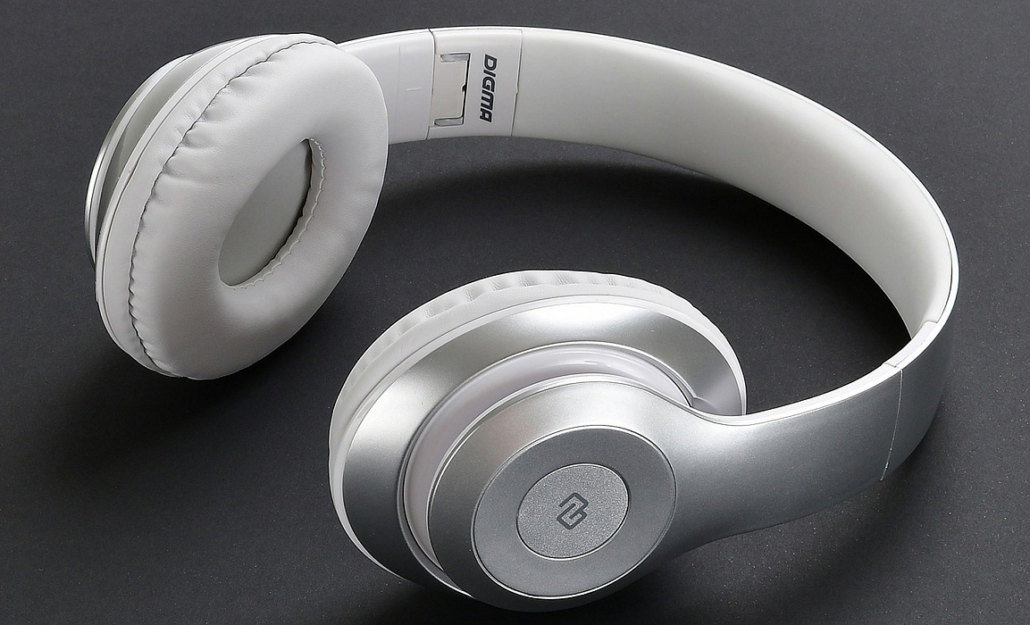 Bluetooth-наушники Digma BT-14 с микрофоном (Silver) купить в интернет-магазине icover