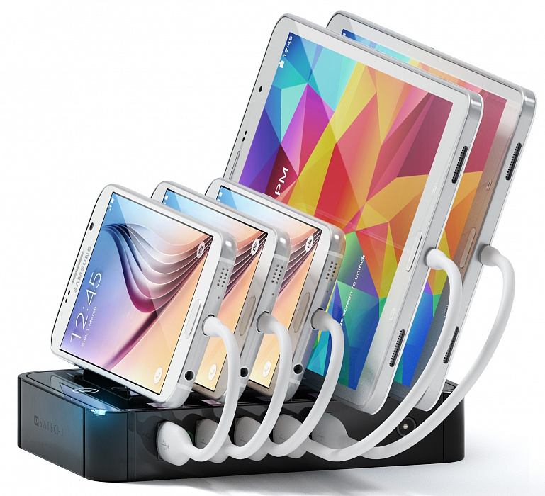 Док-станция Satechi 5-Port USB Charging Station Qualcomm B0170L322E (Black) купить в интернет-магазине icover