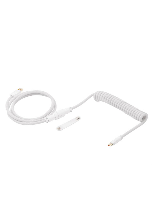 Кабель-авиатор спиральный Cidoo Mechanical Keyboard USB-C Cable (White) купить в интернет-магазине icover