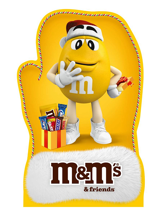 Сладкий подарок M&M's & Friends Варежка на Новый Год, набор конфет M&M's, Skittles, Snickers, Milky Way, Twix (3 х 121 г.) купить в интернет-магазине icover