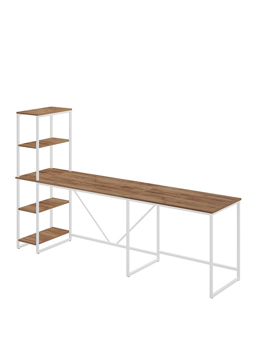 Стол письменный угловой лофт RIDBERG ФЛОРИДА (Oak/White) купить в интернет-магазине icover