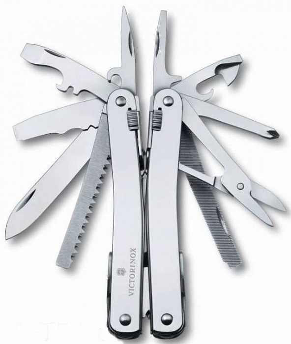 Мультитул Victorinox SwissTool Spirit II (3.0224.L) + кожаный чехол (Black) купить в интернет-магазине icover
