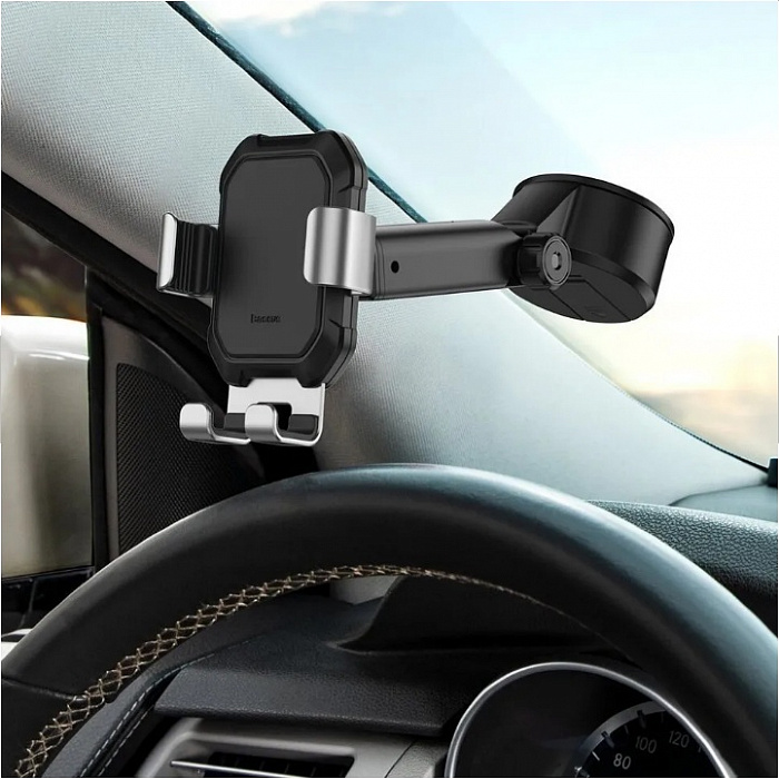 Автомобильный держатель Baseus Tank Gravity Car Mount Holder SUYL-TK0S (Silver) купить в интернет-магазине icover