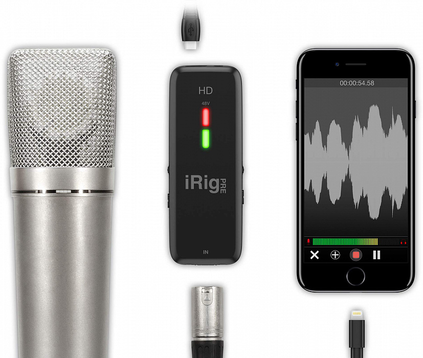 Аудиоинтерфейс для микрофона IK Multimedia iRig Pre HD IP-IRIG-PREHD-IN (Black) купить в интернет-магазине icover