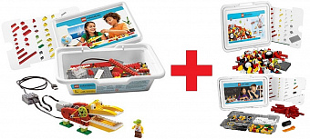 Перворобот WeDo + набор Простые механизмы + ресурсный набор WeDo Lego Education 9580+9689+9585 (Multicolor)