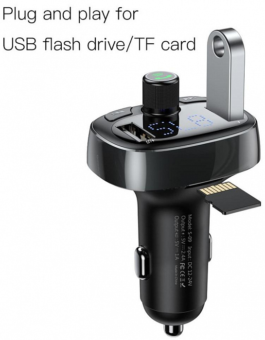 Автомобильное зарядное устройство Baseus MP3 Charger CCALL-TM01 (Black) купить в интернет-магазине icover