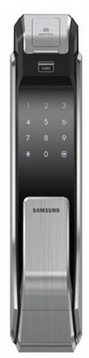 Биометрический дверной замок с ручкой Samsung SHS-P718 XBK/EN (Black) купить в интернет-магазине icover