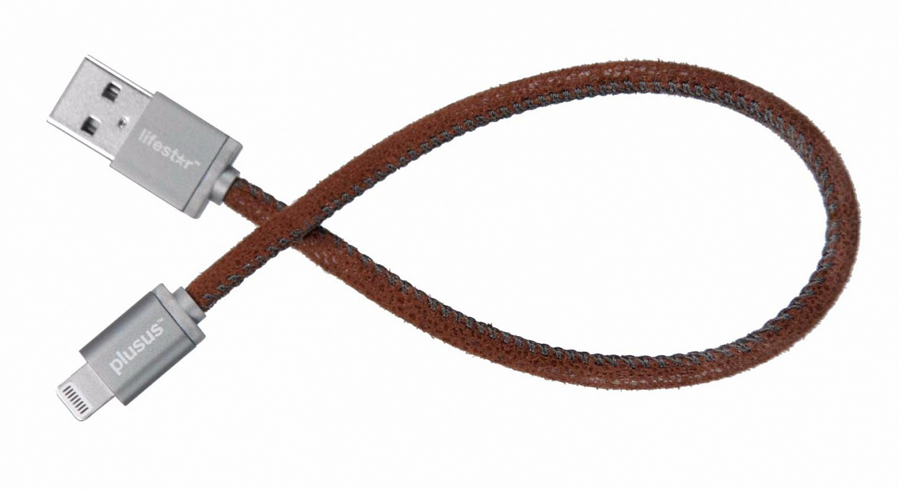 Plusus LifeStar MFI (PlusUsLifeStar-USB25-moc) - кабель Lightning (Fuzzy Mocha) купить в интернет-магазине icover
