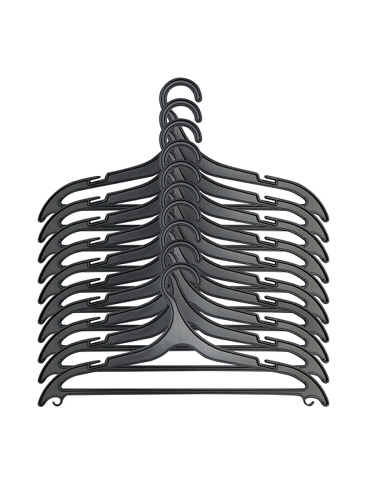 Вешалка-плечики для одежды Ridberg ПВ-03 20 шт (Black) купить в интернет-магазине icover