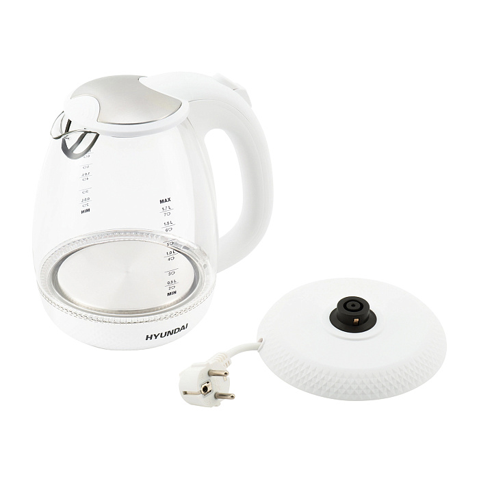 Чайник электрический Hyundai HYK-G3805 1.7л. 2200Вт (White) купить в интернет-магазине icover