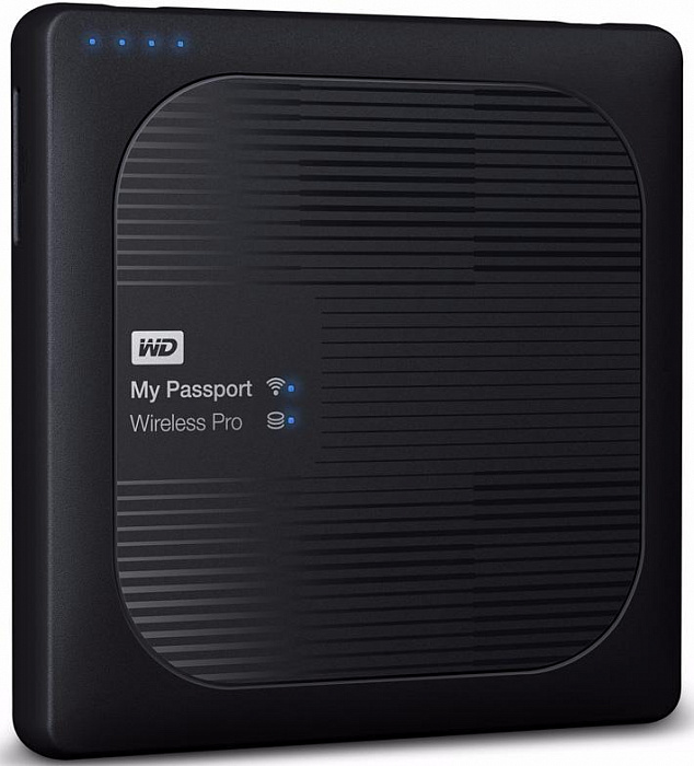 Беспроводной внешний жесткий диск Western Digital My Passport Wireless Pro 2.5" USB 3.0/WiFi 2 Tb WDBP2P0020BBK-RESN (Black) купить в интернет-магазине icover
