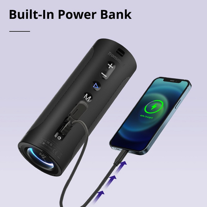 Портативная акустика Tronsmart T6 Pro 45W (Black) купить в интернет-магазине icover