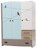 NewJoy Blue Birdy BRB-1001 (10-101-1001) - шкаф 3-х дверный (Blue) купить в интернет-магазине icover