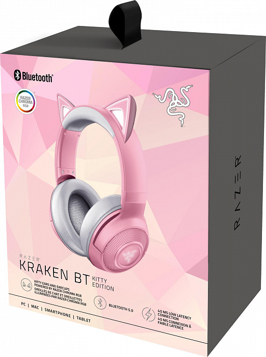 Игровая гарнитура Razer Kraken BT Kitty Edition RZ04-03520100-R3M1 (Quartz) купить в интернет-магазине icover