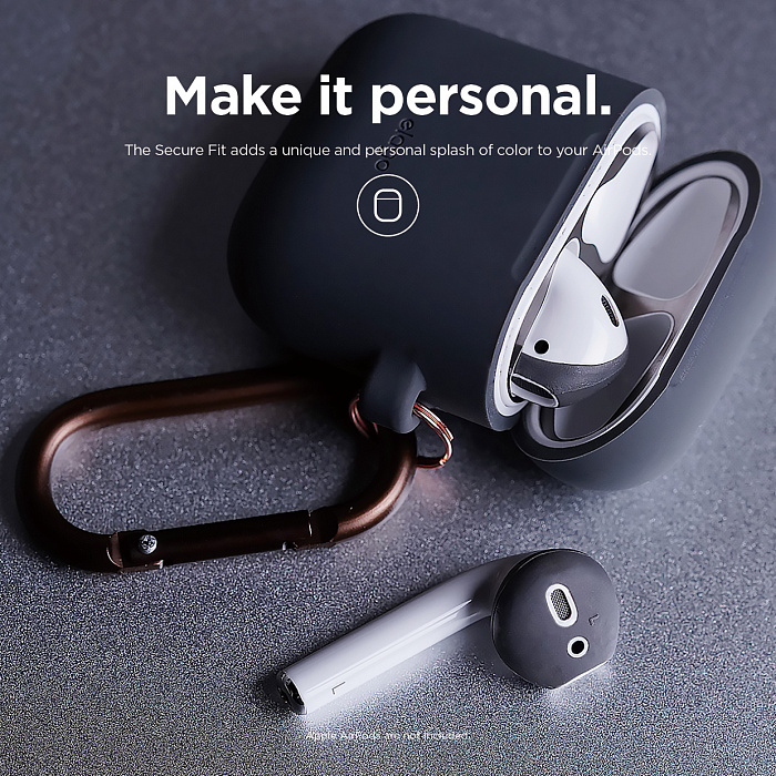 Держатель Elago Secure Fit (EAP-PADSM-DGYWH) для наушников Apple AirPods (Dark Grey/White) купить в интернет-магазине icover