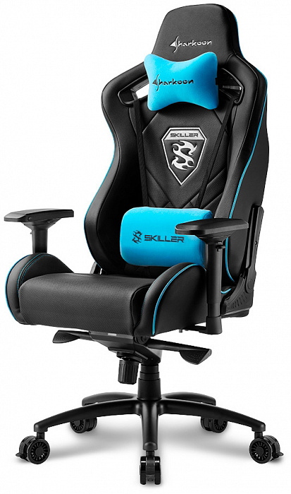 Игровое кресло Sharkoon Skiller SGS4 (Black/Blue) купить в интернет-магазине icover