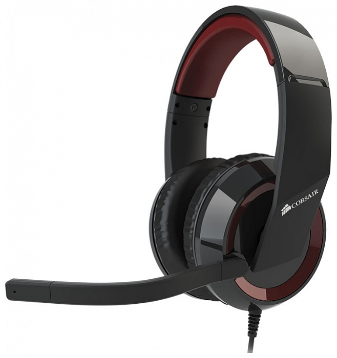 Corsair Raptor USB Gaming Headset (HS40) - игровая гарнитура (Black/Red) купить в интернет-магазине icover