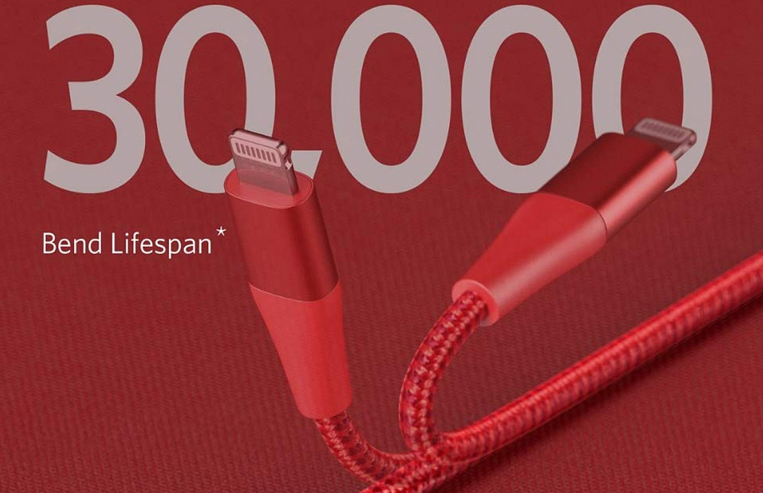 Кабель для iPod, iPhone, iPad Anker Powerline+ II (A8653H91) USB-C to Lightning 1.8m (Red) купить в интернет-магазине icover