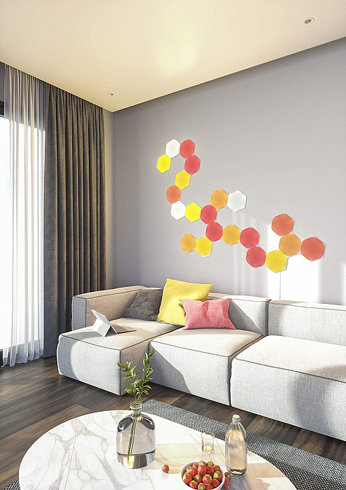 Система освещения Nanoleaf Shapes Hexagon 9 панелей (NL42-0002HX-9PK) купить в интернет-магазине icover