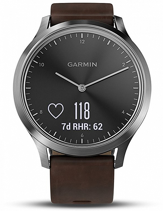 Умные часы Garmin Vivomove HR Premium L 010-01850-24 (Black/Silver) купить в интернет-магазине icover