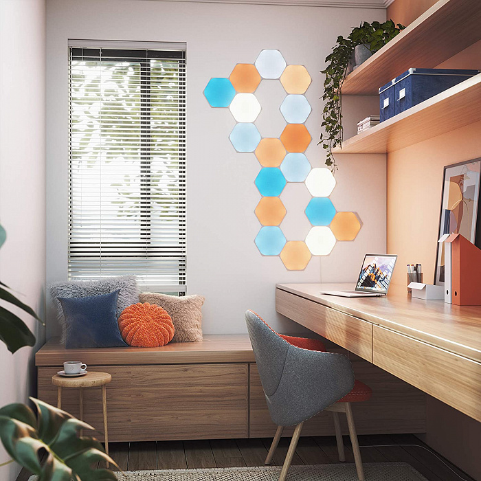 Система освещения Nanoleaf Shapes Hexagon 9 панелей (NL42-0002HX-9PK) купить в интернет-магазине icover