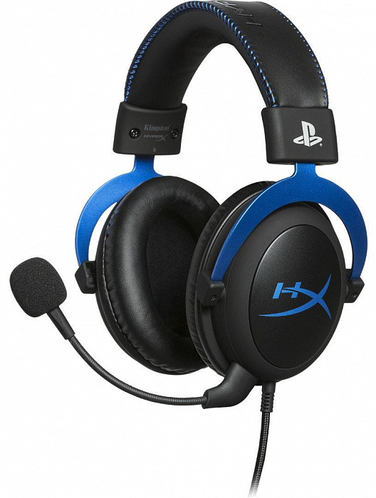 Игровая гарнитура HyperX Cloud (HX-HSCLS-BL/EM) для PS4/PS4 Pro/PS5 (Blue) купить в интернет-магазине icover