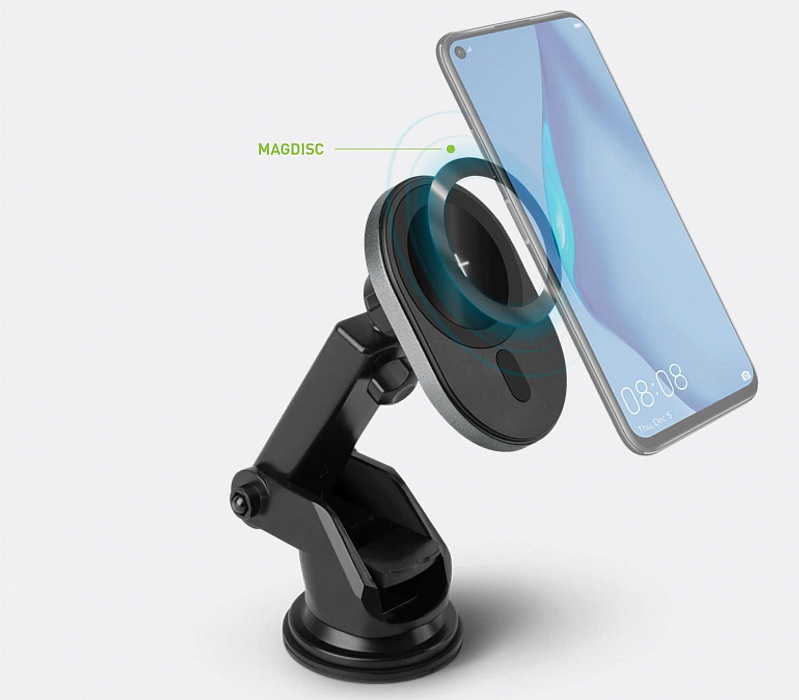 Автодержатель EnergEA MagDisc Drive (MAGD-DRV-GUN) для iPhone 12 (Gunmetal) купить в интернет-магазине icover