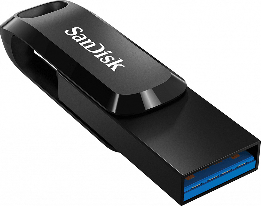 Флеш-накопитель SanDisk Ultra Dual Drive Go (SDDDC3-064G-G46) USB-C/A 64GB (Black) купить в интернет-магазине icover