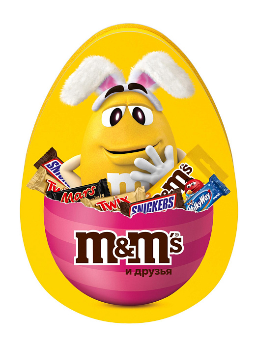Подарочный набор M&M'S и друзья Пасхальное яйцо, набор шоколадных конфет M&M'S, Snickers, Twix, Milky Way, Mars, Bounty, Skittles (217 г.) купить в интернет-магазине icover