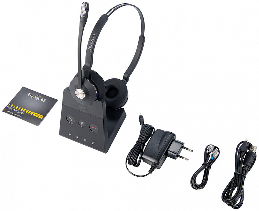 Беспроводная гарнитура Jabra Engage 65 EMEA Stereo 9559-553-111 (Black) купить в интернет-магазине icover