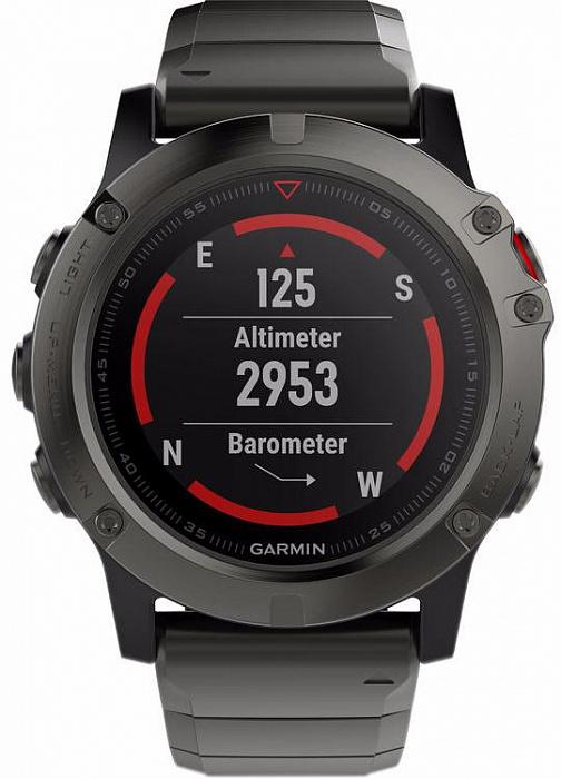 Спортивные часы Garmin Fenix 5X 010-01733-03 (Sapphire Slate Grey/Metal Black) купить в интернет-магазине icover