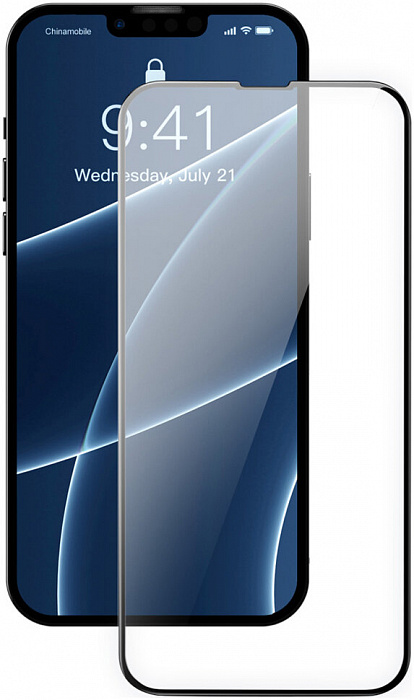 Защитное стекло Baseus Curved Crack-resistant edges 0.23 (SGQP020001) для iPhone 13 mini (Black) купить в интернет-магазине icover