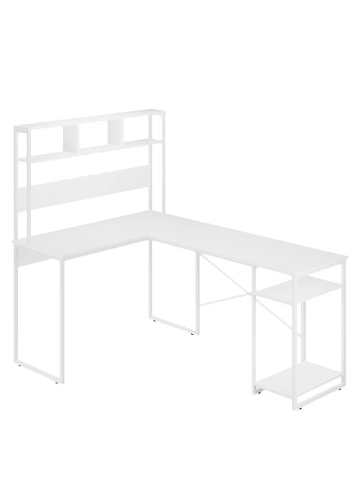 Стол компьютерный угловой лофт Ridberg ALASKA (White) купить в интернет-магазине icover