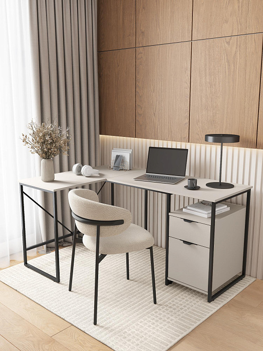 Стол письменный лофт RIDBERG NEVADA (Cashmire/Black) купить в интернет-магазине icover