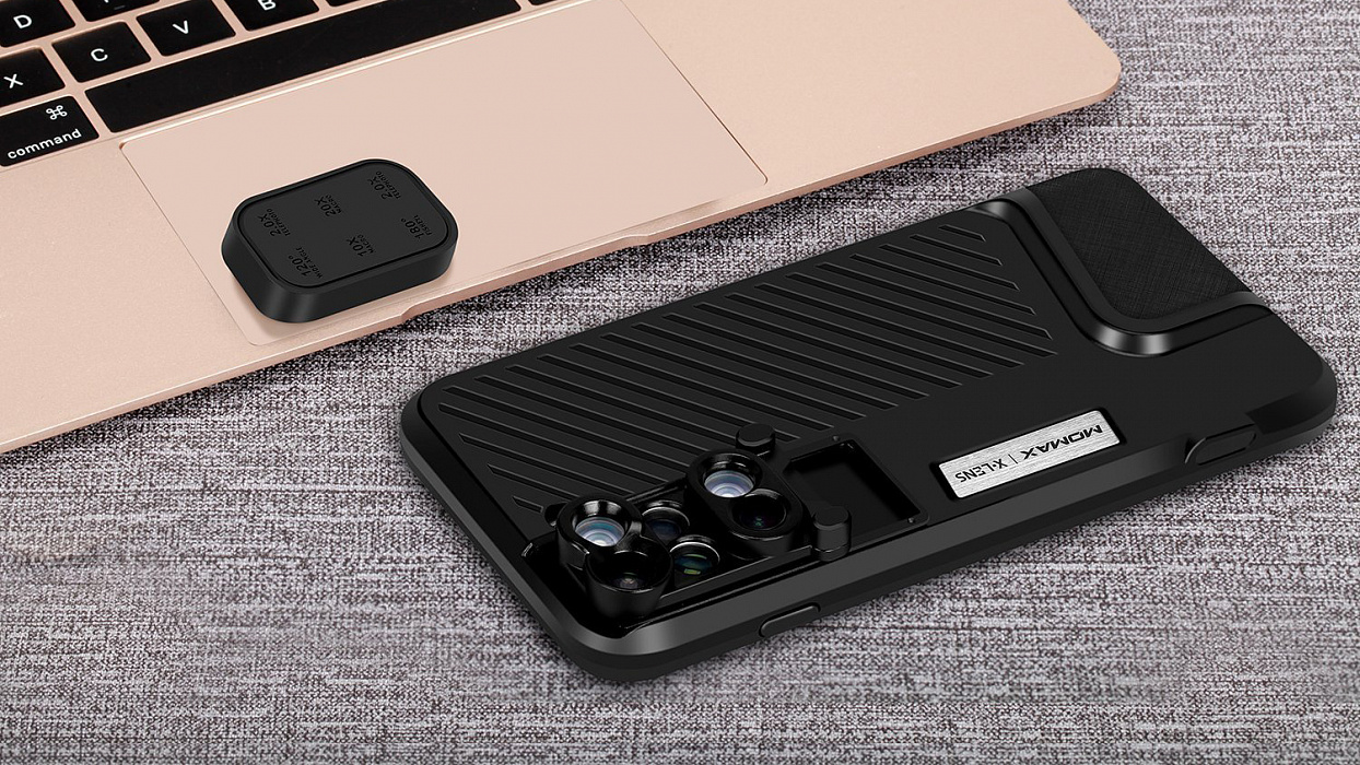 Чехол с объективами Momax 6-in-1 Lens Case CAMC2D для iPhone 7/8 Plus (Black) купить в интернет-магазине icover