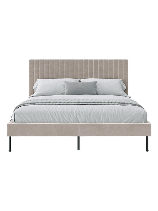 Кровать двуспальная RIDBERG LUGANO 160x200 Велюр NEO 03 (Biege) купить в интернет-магазине icover