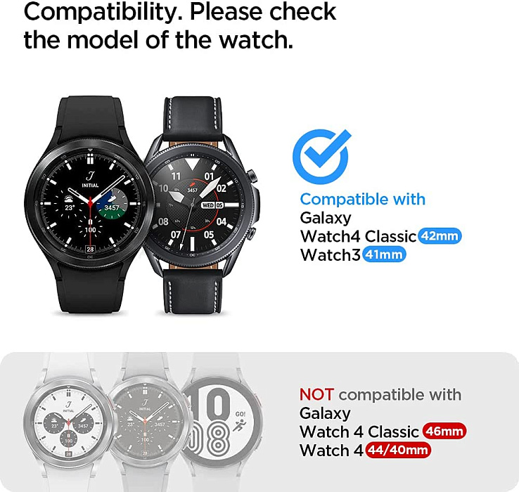 Защитное стекло Spigen Tempered Glass Screen Protector GlasTR EZ FIT (AGL03747) для Galaxy Watch 4 Classic 42mm (Clear) купить в интернет-магазине icover