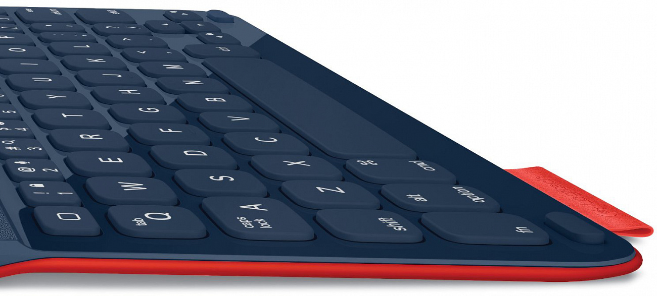 Logitech Wireless Keyboard Folio Type+ (920-006609) - чехол-клавиатура для iPad Air 2 (Red) купить в интернет-магазине icover