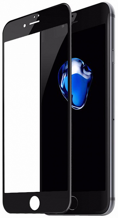 Защитное стекло Baseus Silk-screen Tempered Glass Film (SGAPIPH7SP-ASL01) для iPhone 8 Plus (Black) купить в интернет-магазине icover
