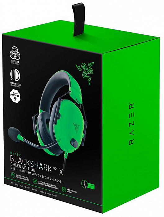 Игровая гарнитура Razer Blackshark V2 X RZ04-03240600-R3M1 (Green) купить в интернет-магазине icover