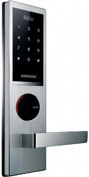 Электронный дверной замок с ручкой Samsung SHS-H635 FBS/EN 6020 (Silver) купить в интернет-магазине icover