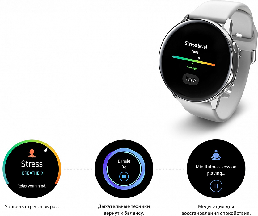 Умные часы Samsung Galaxy Watch Active SM-R500NZKASER (Black) купить в интернет-магазине icover