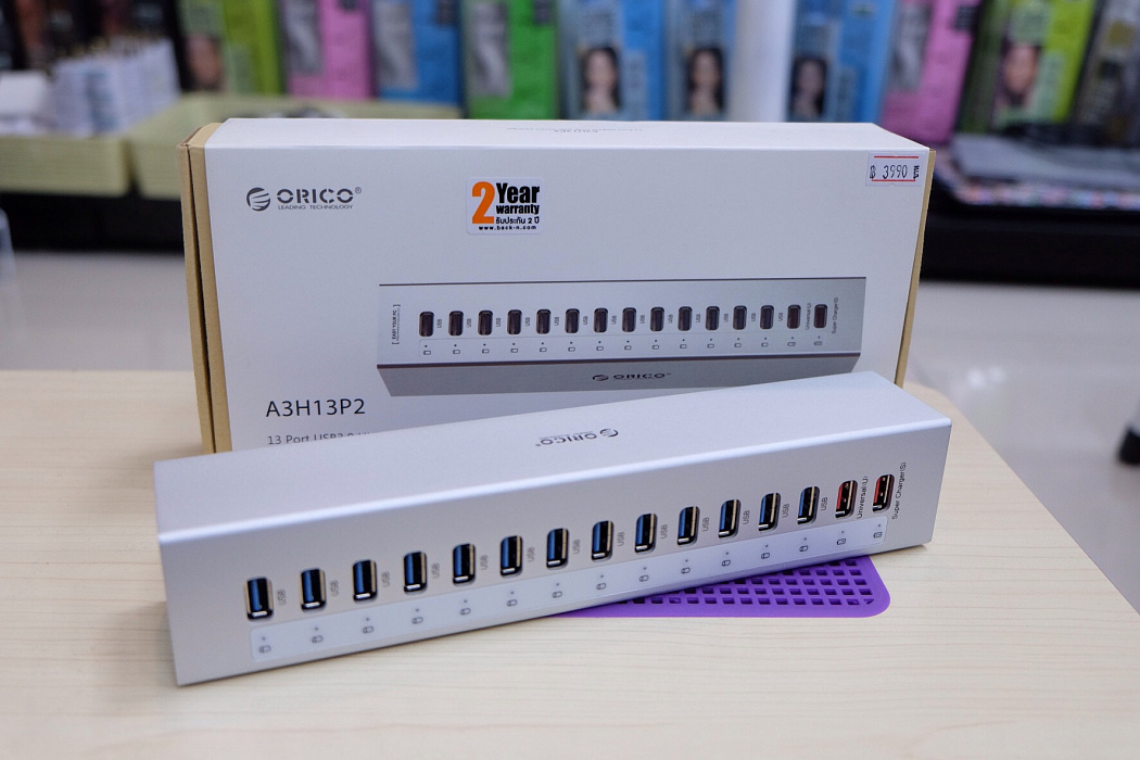 Orico A3H13P2 - концентратор USB 3.0 (Silver) купить в интернет-магазине icover
