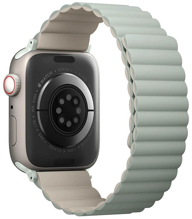 Ремешок Uniq Revix reversible Magnetic (45MM-REVSAGBEG) для Apple Watch 42/44/45 mm (Sage/Beige) купить в интернет-магазине icover